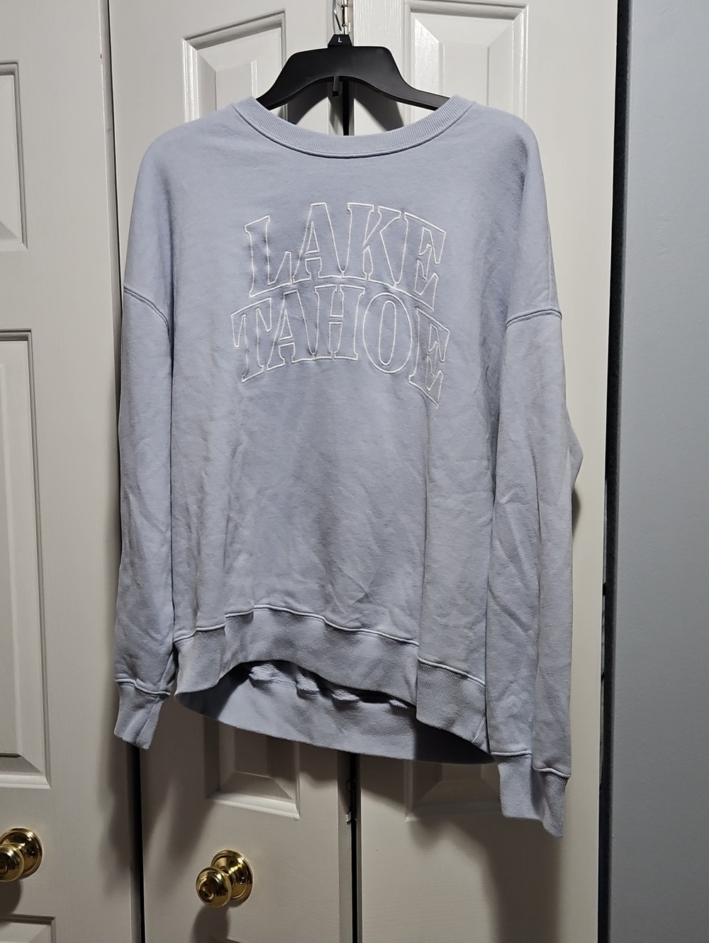 Hollister Baby Blue Lake Tahoe Oversized Sweatshirt